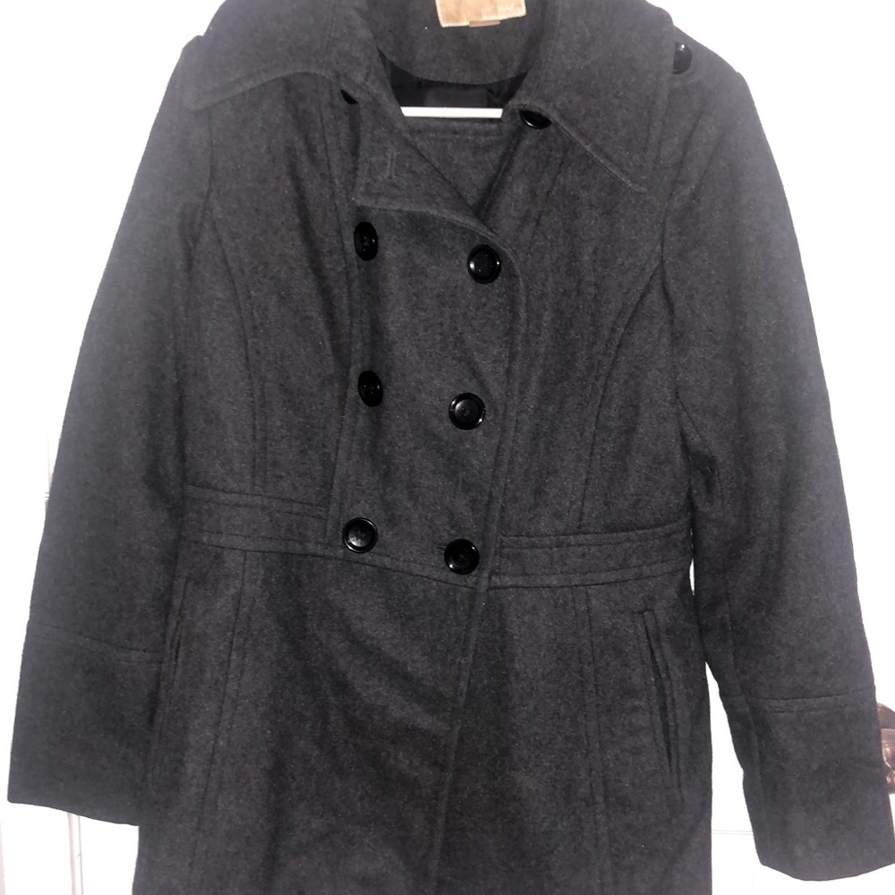 Grey pea coat